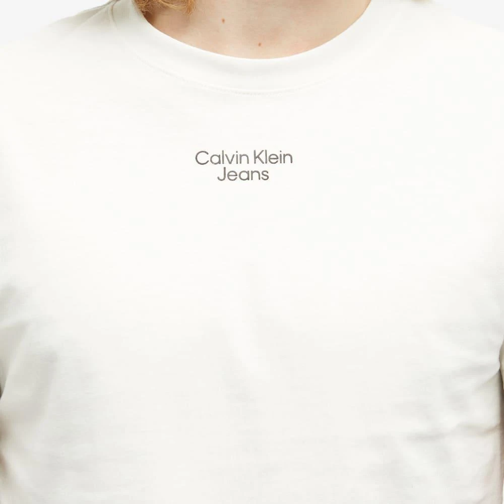 商品Calvin Klein|Calvin Klein Stacked Logo Tee,价格¥338,第5张图片详细描述