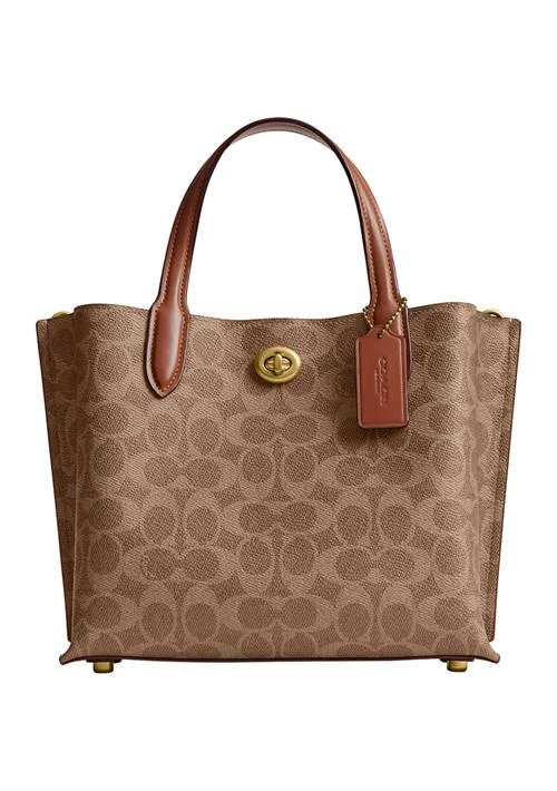 商品Coach|Willow Tote 24 In Signature Canvas,价格¥1567,第1张图片