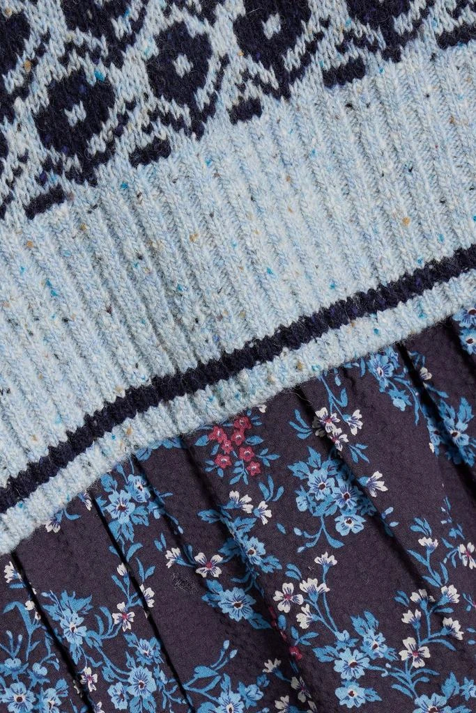 商品Sea|Tilly tiered floral-print cotton and intarsia-knit midi dress,价格¥1858,第4张图片详细描述