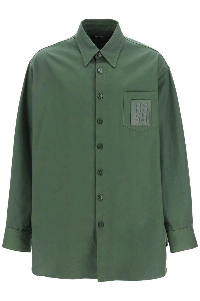 商品RAF SIMONS|OVERSIZED DENIM SHIRT WITH LOGO PATCH,价格¥2880,第1张图片