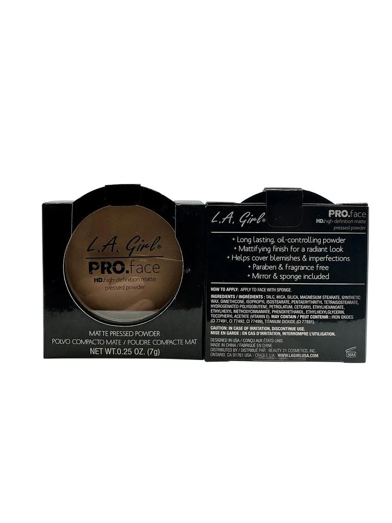 商品LA Girl|L.A. Girl Pro Face Matte Pressed Powder GPP609 Medium Beige 0.25 OZ Set of 2,价格¥95,第2张图片详细描述