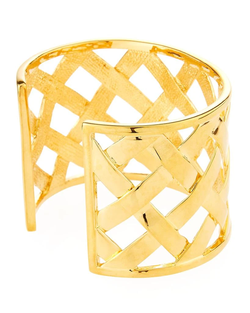 商品Kenneth Jay Lane|Basketweave Cuff Bracelet,价格¥1264,第2张图片详细描述
