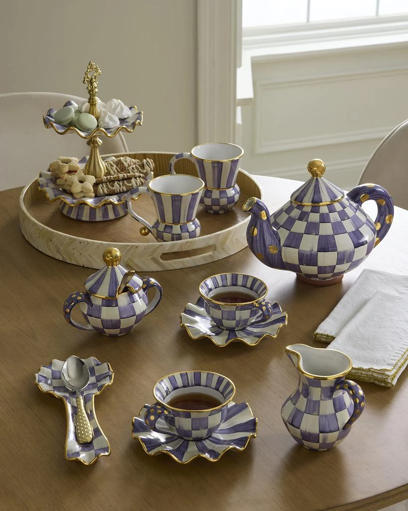 商品MacKenzie-Childs|Plum Check Ceramic Creamer,价格¥1368,第3张图片详细描述