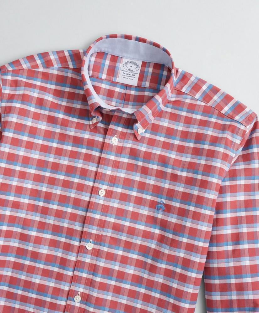 商品Brooks Brothers|Stretch Regent Regular-Fit Sport Shirt, Non-Iron Grid Oxford,价格¥294,第4张图片详细描述