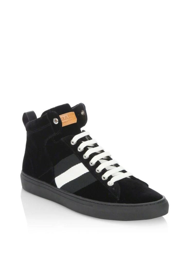 商品Bally|Hedern Velvet High-Top Sneakers,价格¥1771,第1张图片