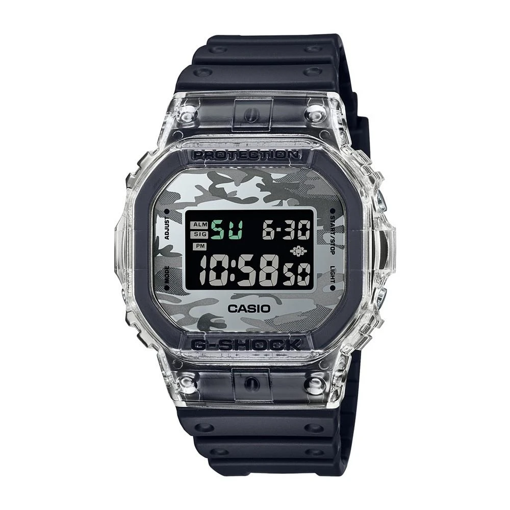 商品G-Shock|Men's Black Resin Strap Watch, 42.8mm, DW5600SKC-1,价格¥824,第1张图片