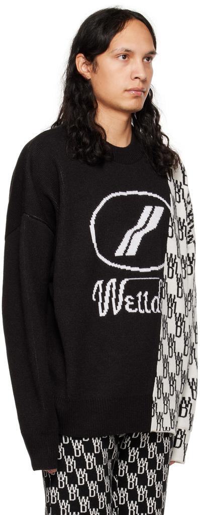 商品We11done|Black Paneled Sweater,价格¥2011,第4张图片详细描述