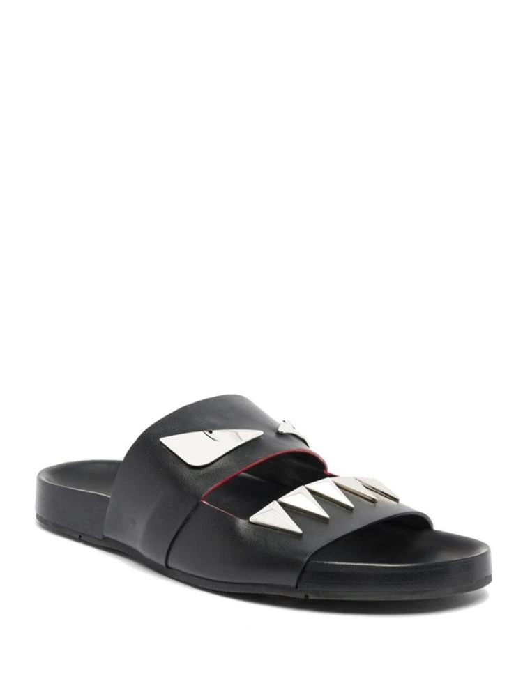 商品Fendi|Bugs Face Leather Slides,价格¥2593,第1张图片