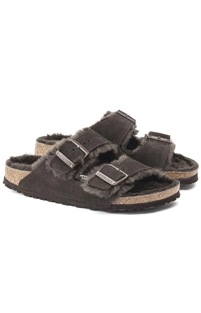 商品Birkenstock|(1020566) Arizona Shearling Sandals - Mocha,价格¥596,第1张图片