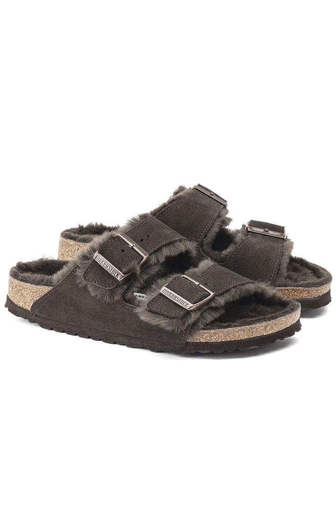 商品Birkenstock|(1020566) Arizona Shearling Sandals - Mocha,价格¥601,第1张图片