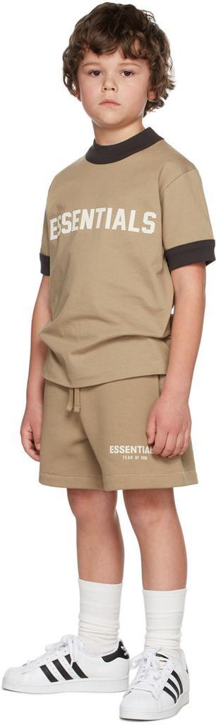 商品Essentials|Kids Tan Ringer T-Shirt,价格¥168,第1张图片