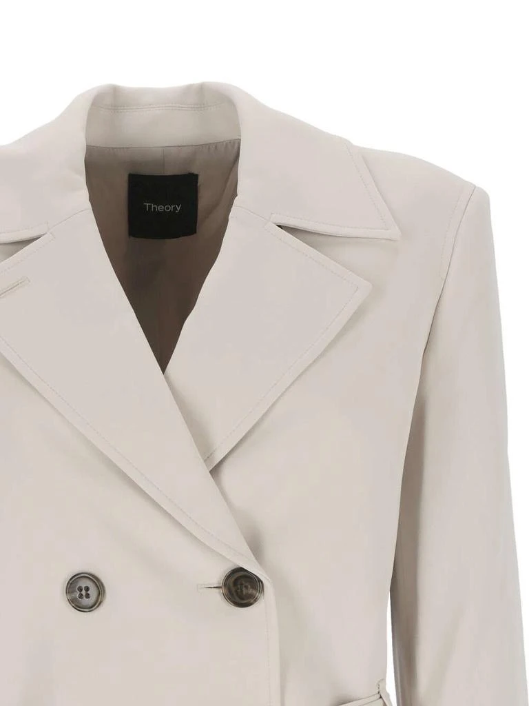 商品Theory|Theory Double-Breasted Belted Cropped Coat,价格¥2685,第3张图片详细描述