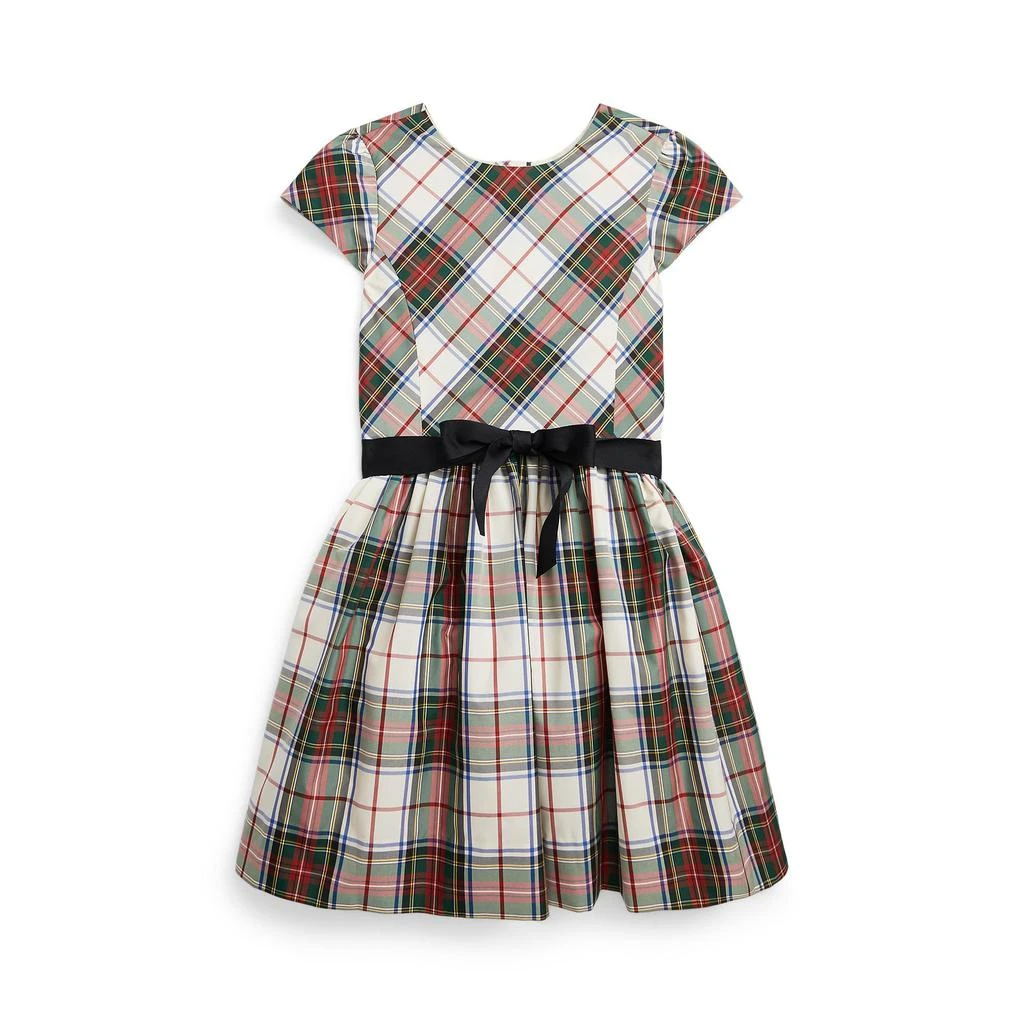 商品Ralph Lauren|Plaid Fit-and-Flare Dress (Big Kids),价格¥458,第1张图片