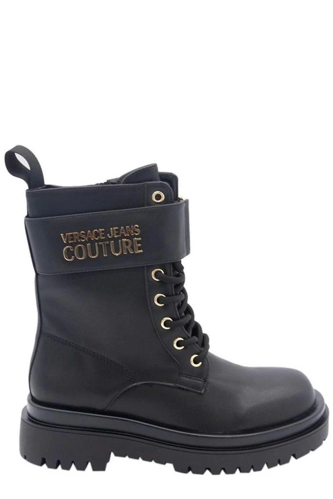 商品Versace|Versace Jeans Couture Logo Lettering Lace-up Combat Boots,价格¥1384,第1张图片