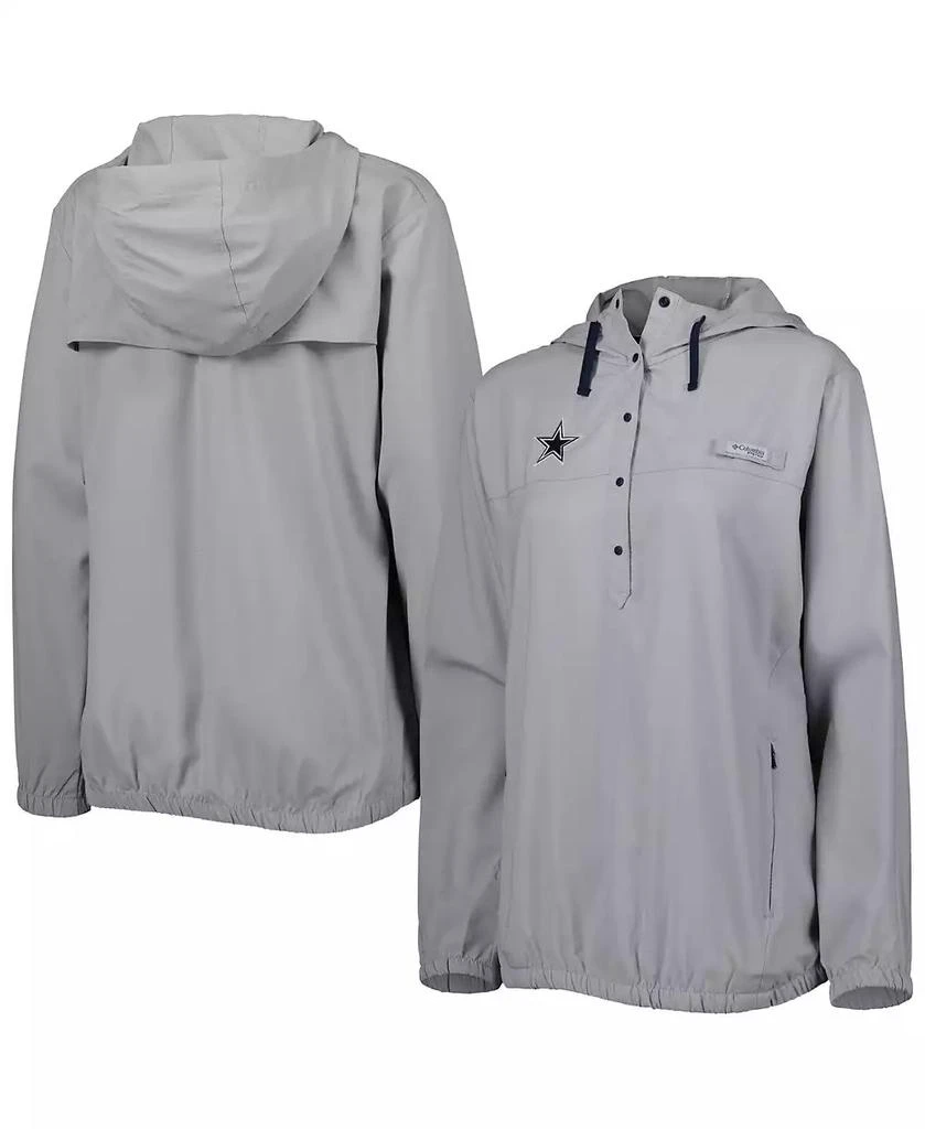 商品Columbia|Women's Gray Dallas Cowboys Tamiami Omni-Shade Pullover Hoodie Jacket,价格¥389,第1张图片