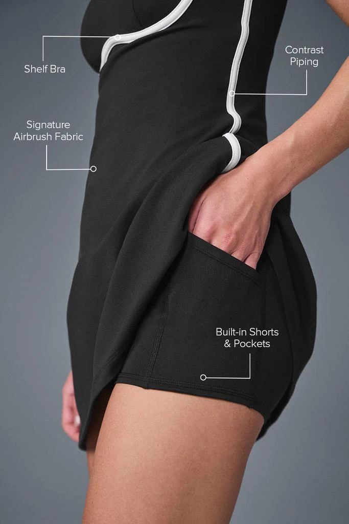 商品Alo|女士 流线型网球裙 - 海军蓝/象牙白,价格¥1051,第2张图片详细描述