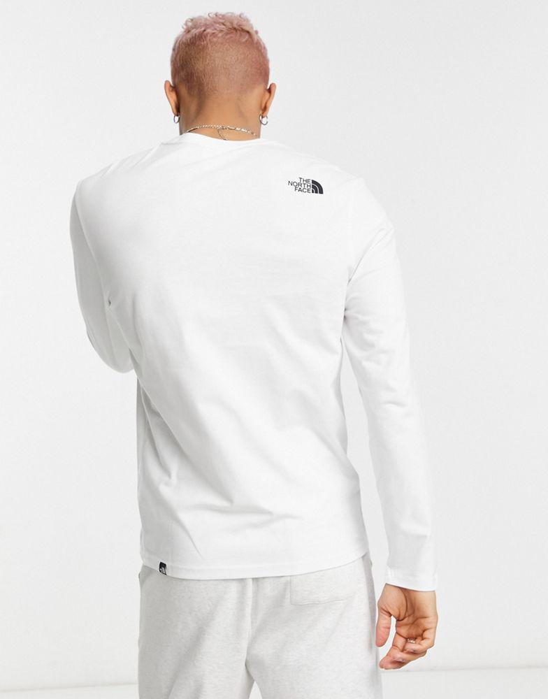 The North Face Fine logo long sleeve t-shirt in white商品第2张图片规格展示