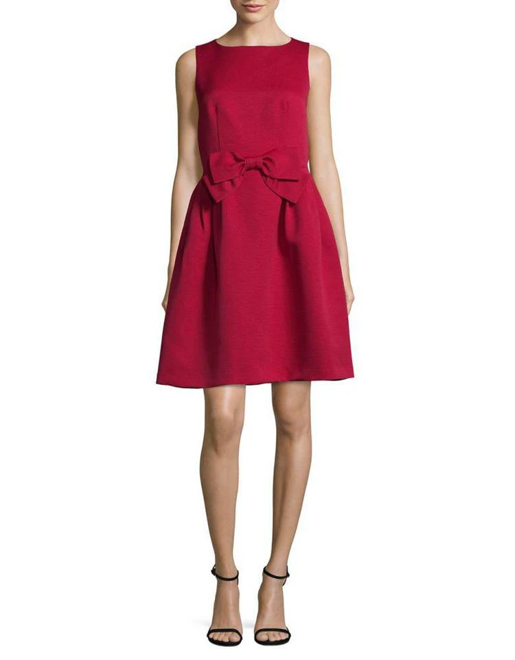 商品Tahari|Bow Front Fit-&-Flare Dress,价格¥688,第1张图片