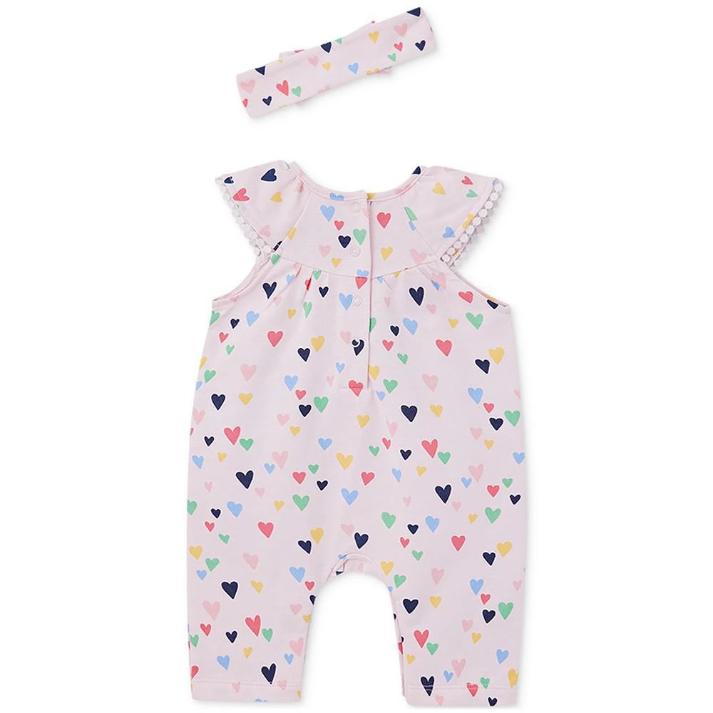 商品Little Me|Baby Girls Hearts Jumpsuit and Headband, 2 Piece Set,价格¥76,第2张图片详细描述
