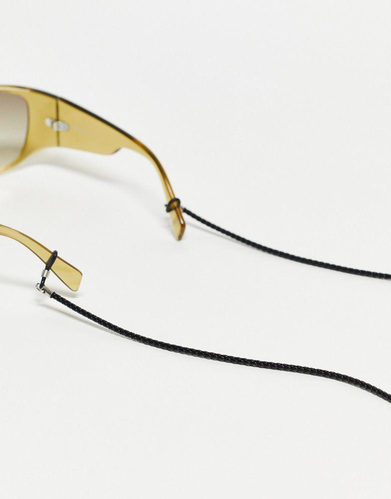 ASOS DESIGN sunglasses chain in twisted black cord商品第1张图片规格展示