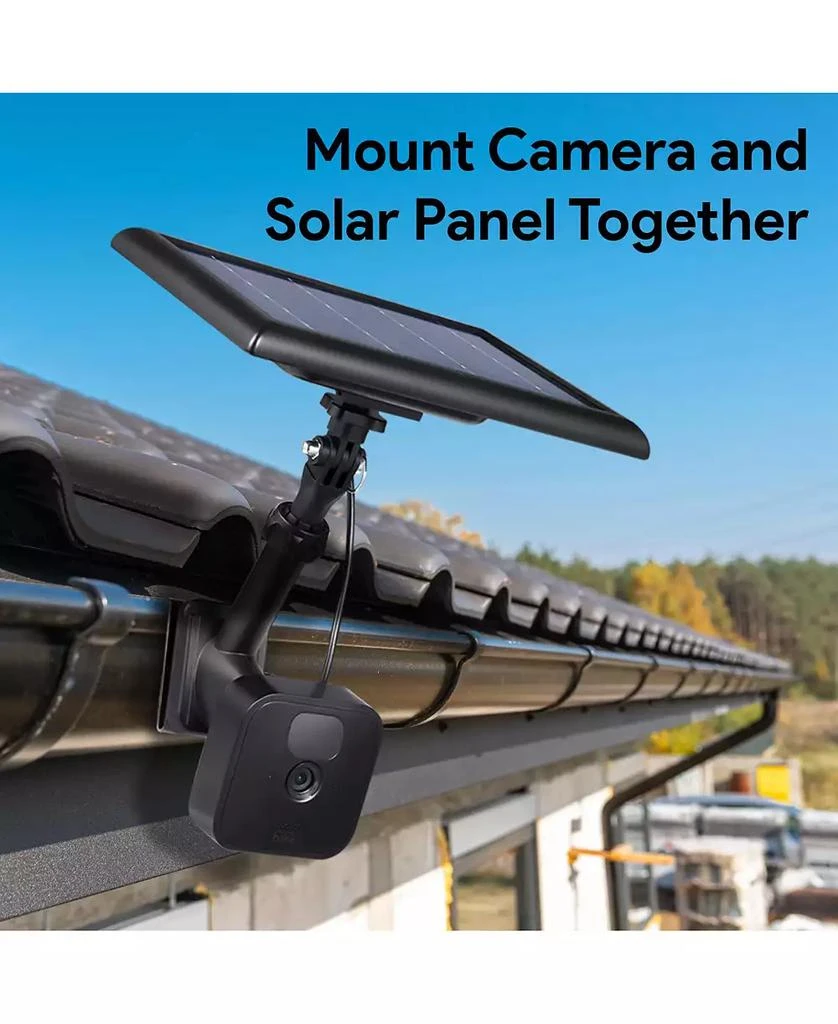 商品Wasserstein|2-in-1 Universal Gutter Mount Compatible with Wyze, Blink, Ring, Arlo, Eufy Camera - Mount Your Security Cam and Solar Panel - Solar Panel and Cam Not Included (Black),价格¥210,第3张图片详细描述