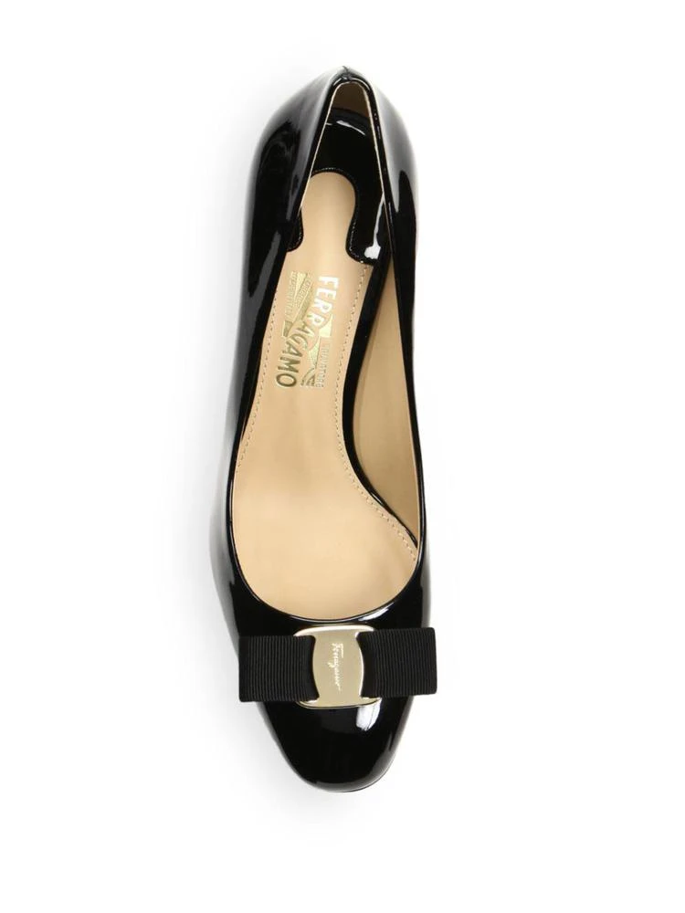 商品Salvatore Ferragamo|Erice Leather Pumps,价格¥2108,第4张图片详细描述