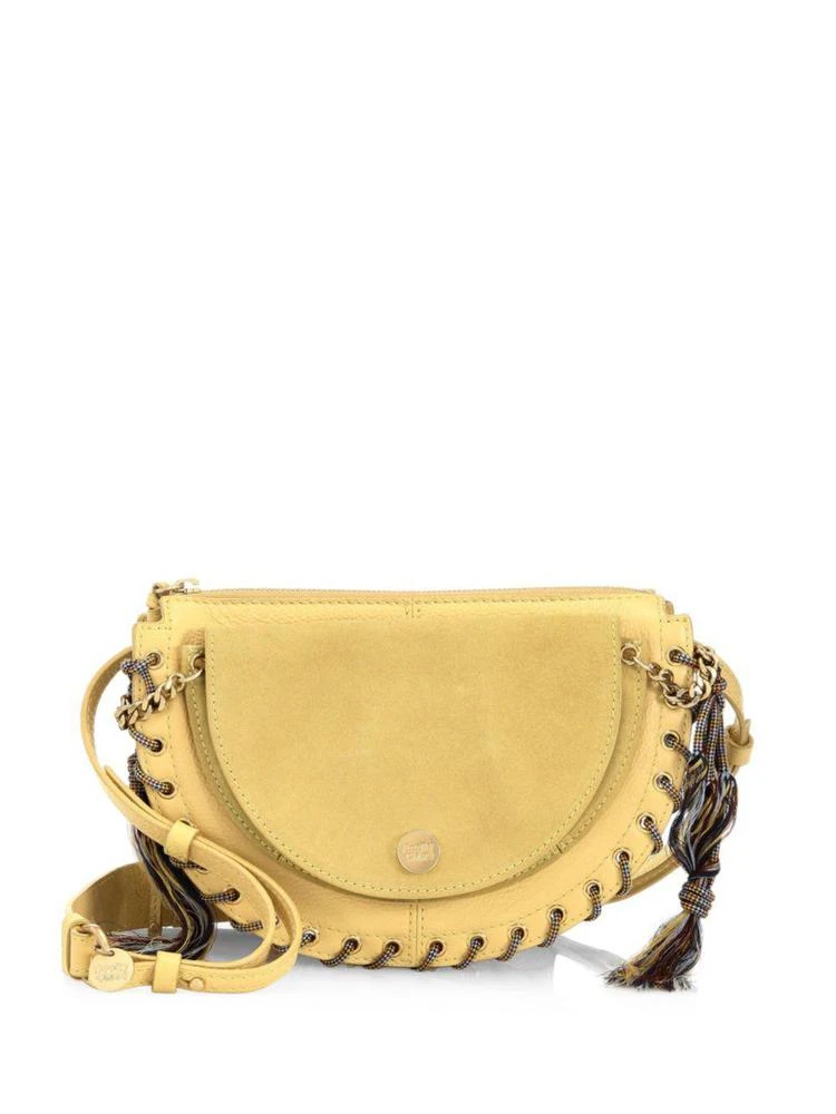 商品See by Chloé|Kriss 皮革半圆小肩包,价格¥1454,第1张图片