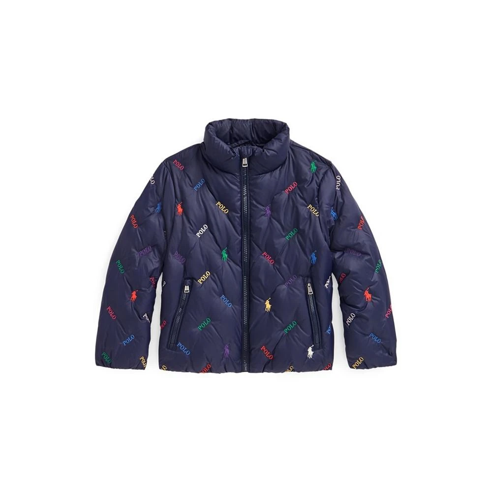 商品Ralph Lauren|Toddler and Little Girls Logo Down Jacket,价格¥482,第1张图片