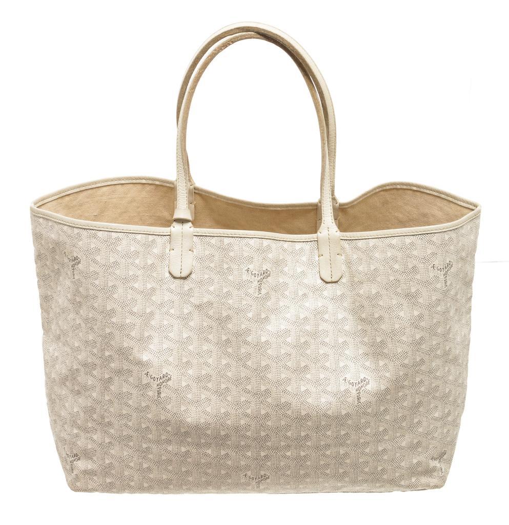 商品[二手商品] Goyard|Goyard White St. Louis Tote Bag PM,价格¥14438,第4张图片详细描述