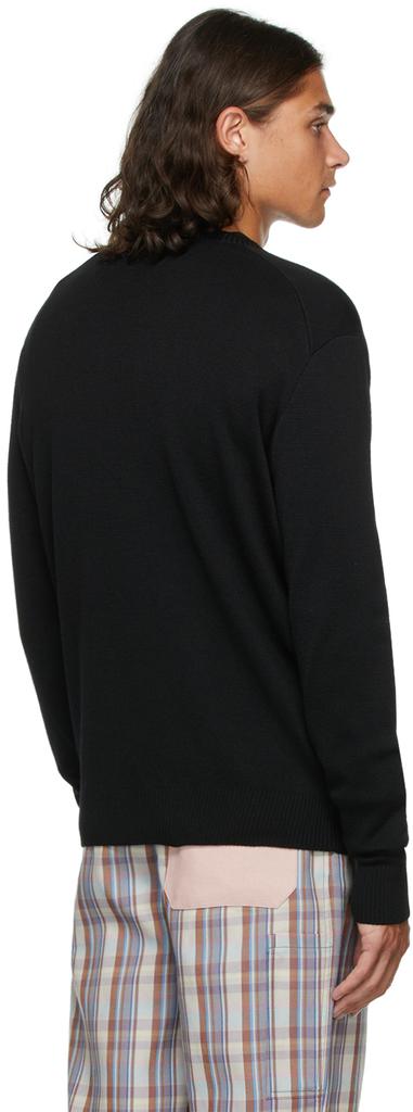 Black V-Neck Ami de Cœur Sweater商品第3张图片规格展示
