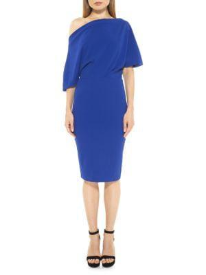 商品ALEXIA ADMOR|Olivia Draped One-Shoulder Sheath Dress,价格¥503,第1张图片