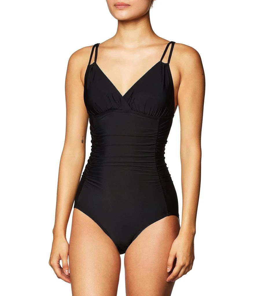 商品Calvin Klein|Standard Shirred One Piece Swimsuit with Removable Cups,价格¥598,第2张图片详细描述