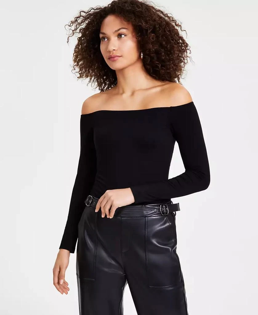 商品Bar III|Women's Off-The-Shoulder Jersey Bodysuit, Exclusively at Macy's,价格¥195,第2张图片详细描述