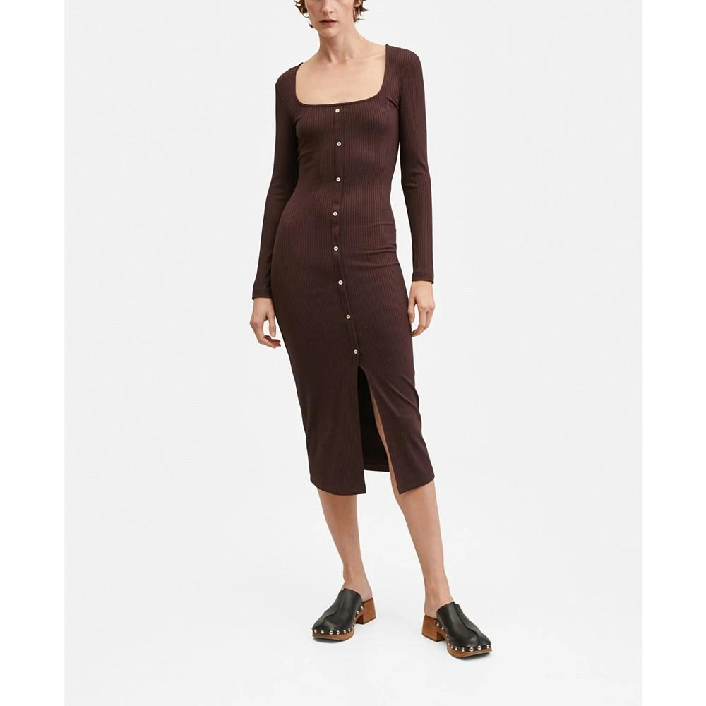 商品Mango|Women's Ribbed Knit Dress,价格¥193,第1张图片