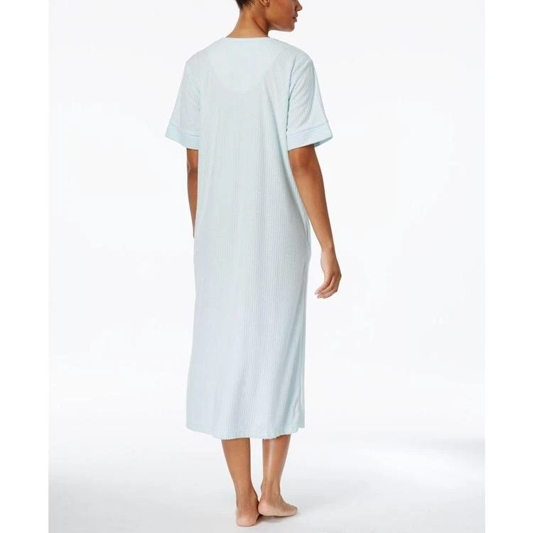 商品Miss Elaine|Smocked Zip-Front Stretch Terry Long Robe,价格¥505,第3张图片详细描述