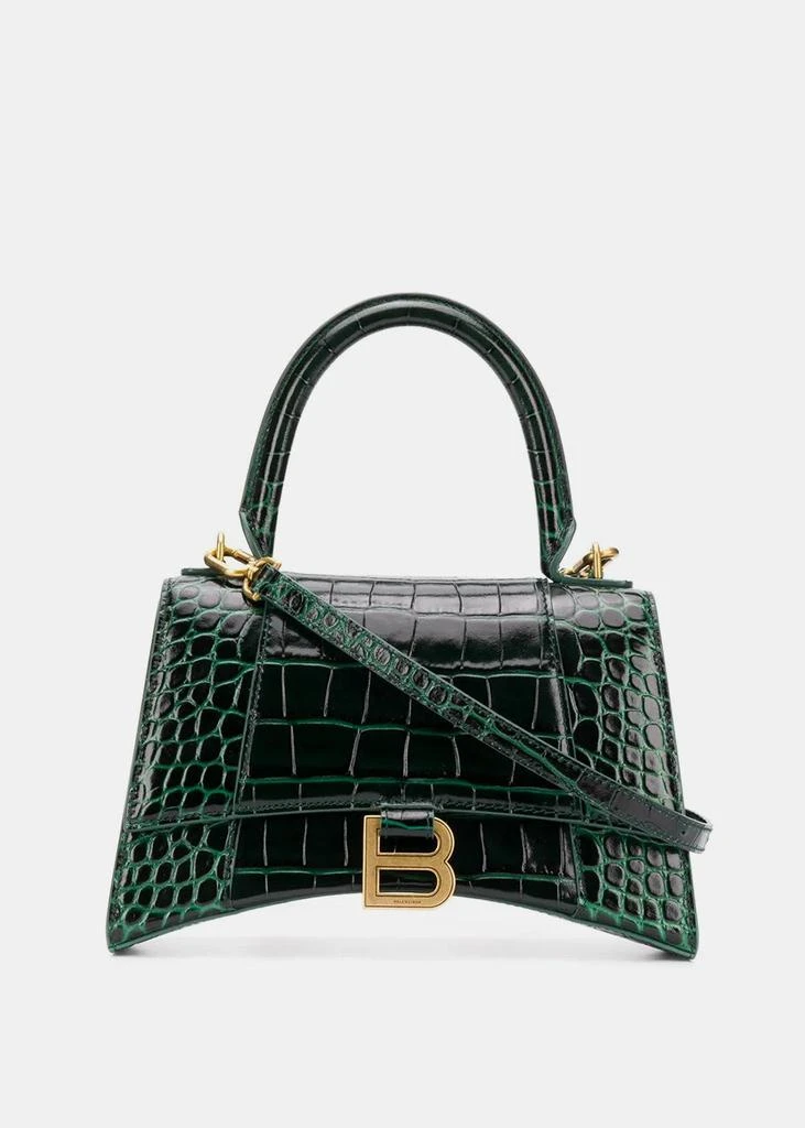 商品Balenciaga|Balenciaga Green Hourglass Small Top Handle Bag,价格¥12540,第1张图片