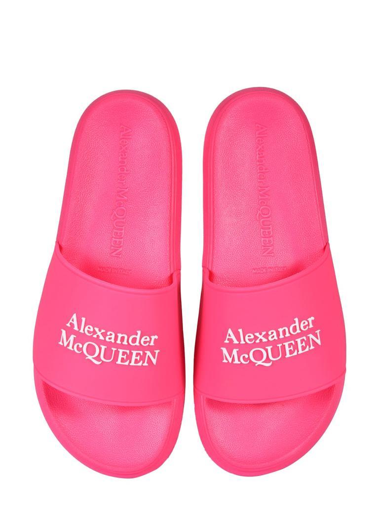 商品Alexander McQueen|RUBBER SLIDE SANDALS,价格¥1240,第4张图片详细描述