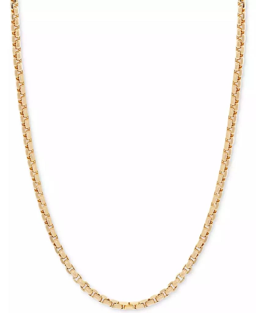 商品Italian Gold|18" Round Box Link Chain Necklace (1-1/2 mm) in 14k Gold,价格¥4616,第1张图片详细描述