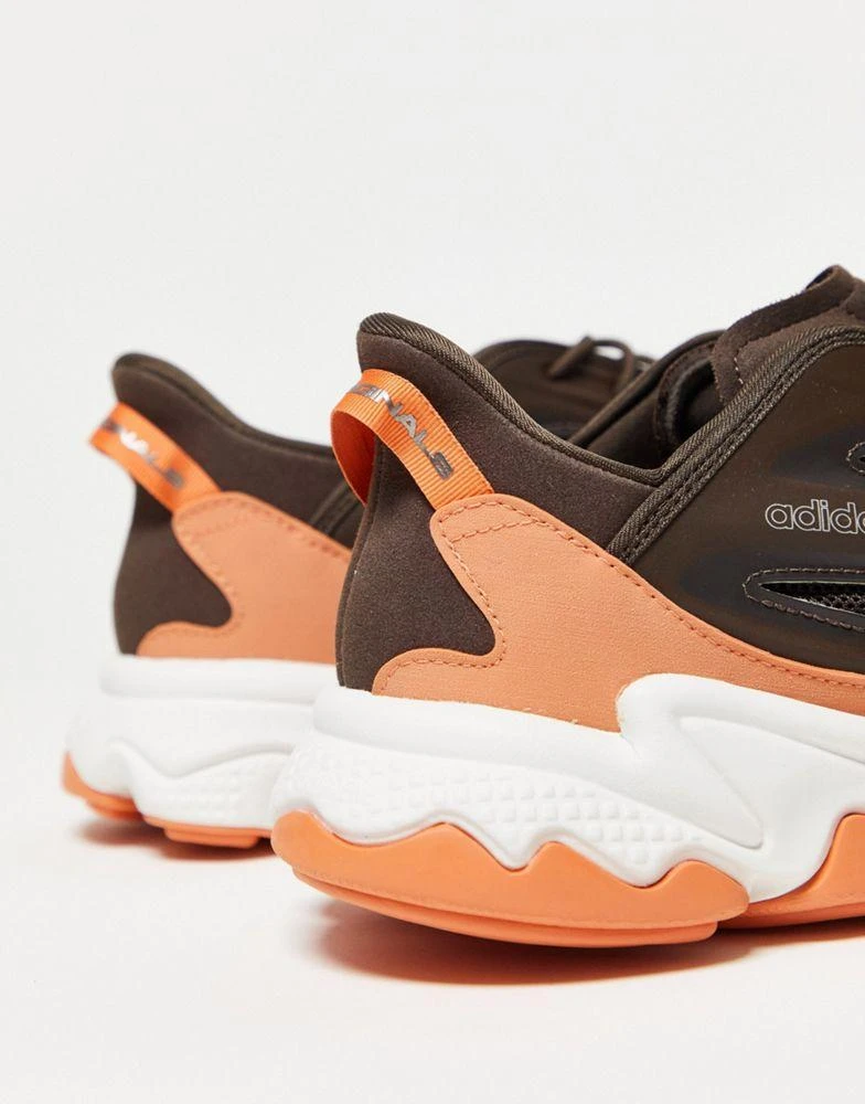商品Adidas|adidas Originals Ozweego Celox trainers in brown and orange,价格¥927,第4张图片详细描述