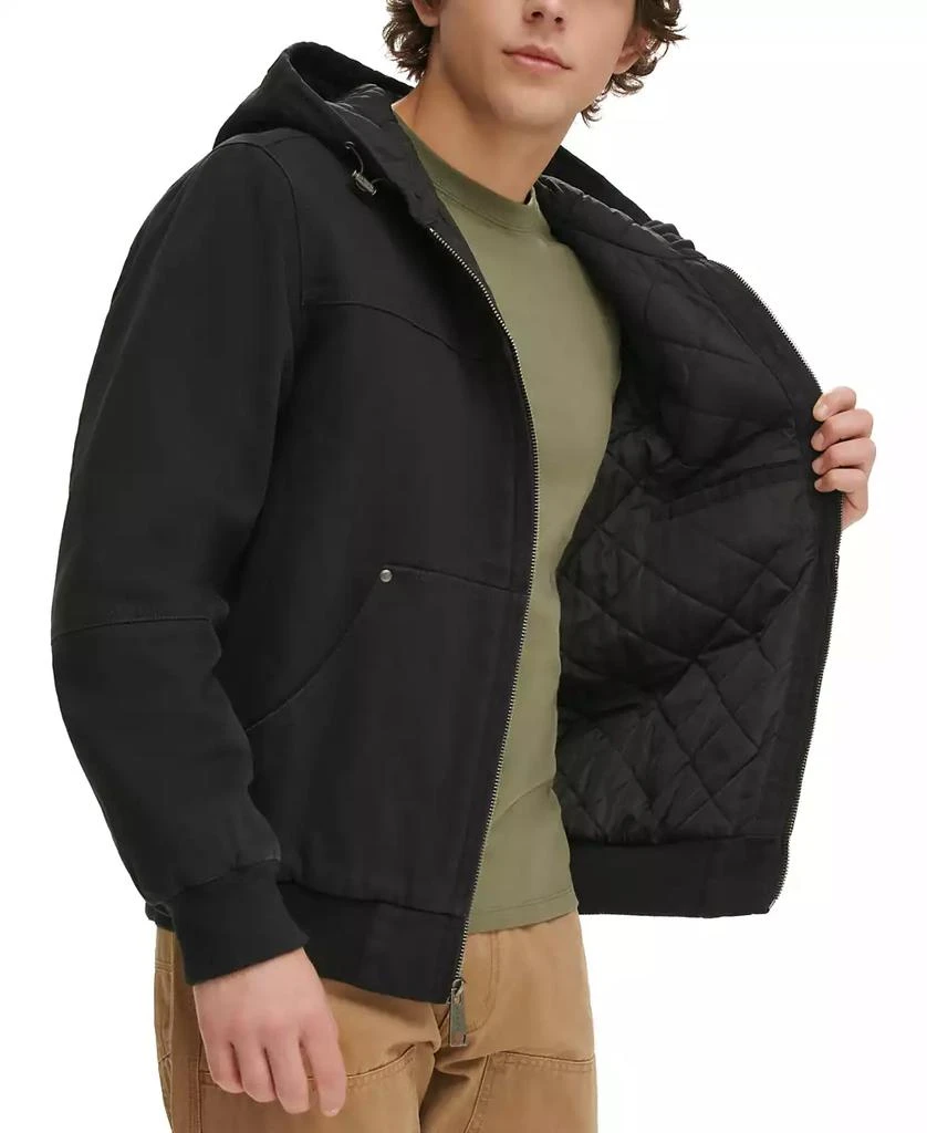 商品Levi's|Men's Workwear Hoodie Bomber Jacket with Quilted Lining,价格¥1855,第3张图片详细描述