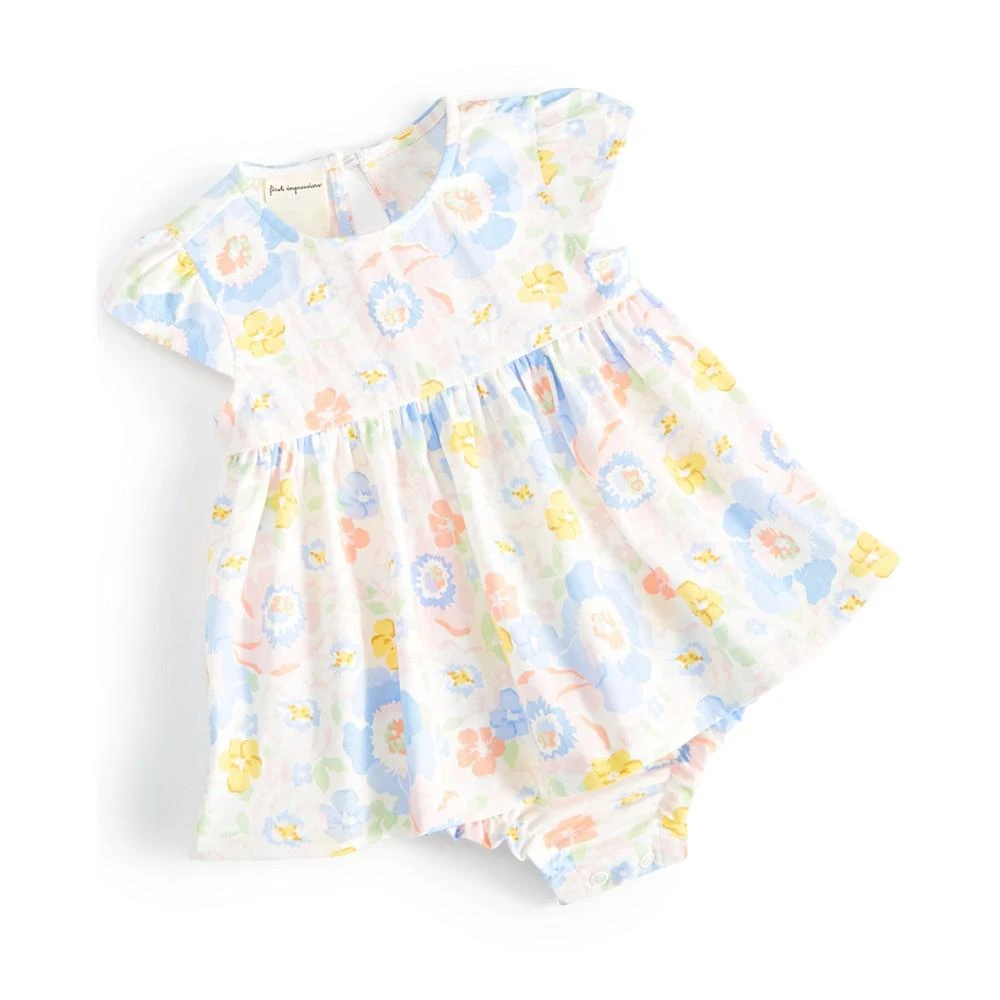 商品First Impressions|Baby Girls Lilian Floral-Print Skirted Sunsuit, Created for Macy's,价格¥69,第1张图片