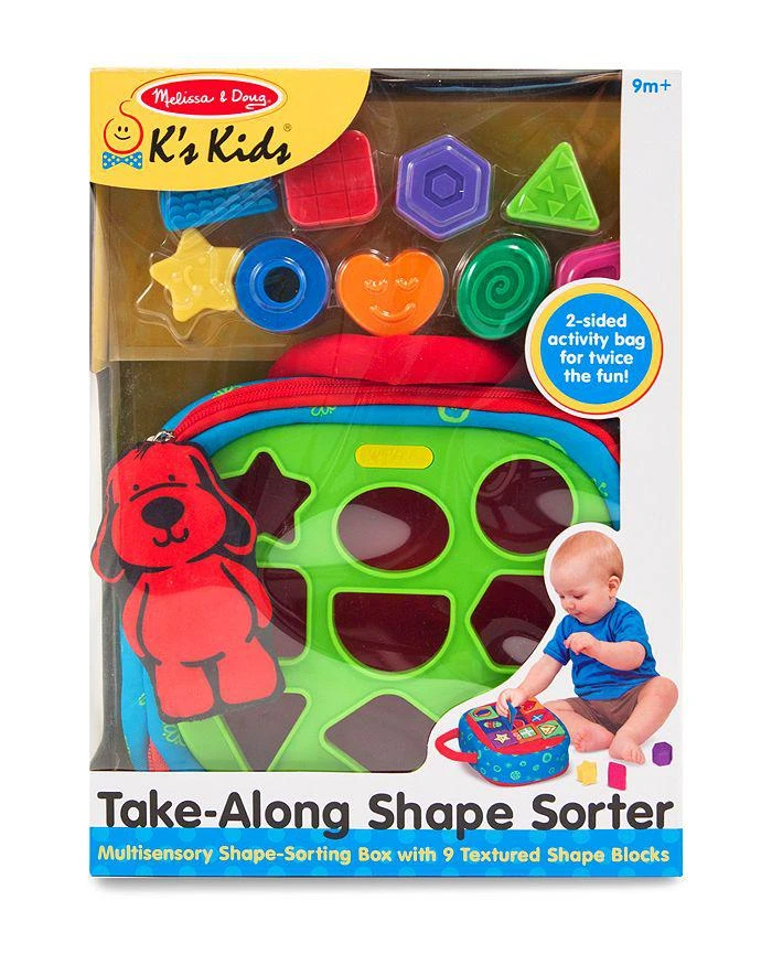 商品Melissa & Doug|Take Along Shape Sorter 便携包包几何块玩具,价格¥157,第2张图片详细描述