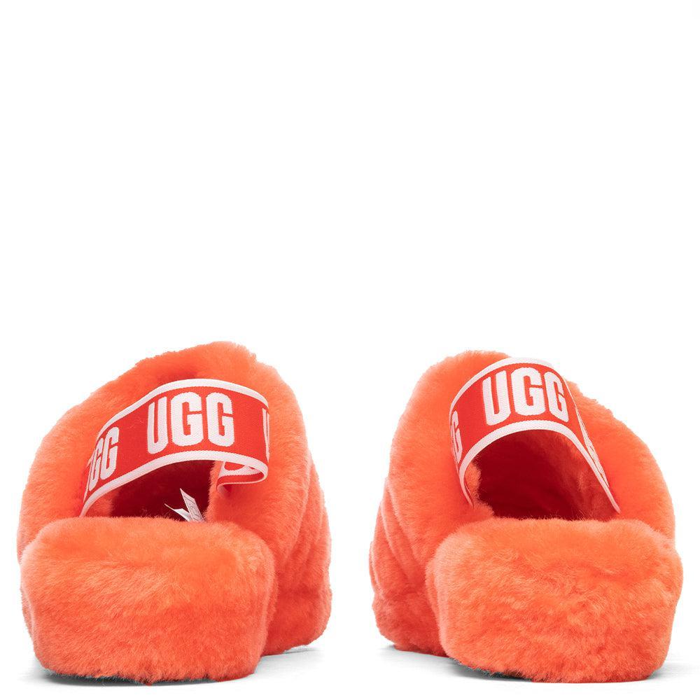 商品UGG|UGG Women's Fluff Yeah Slide - Red Currant,价格¥736,第6张图片详细描述