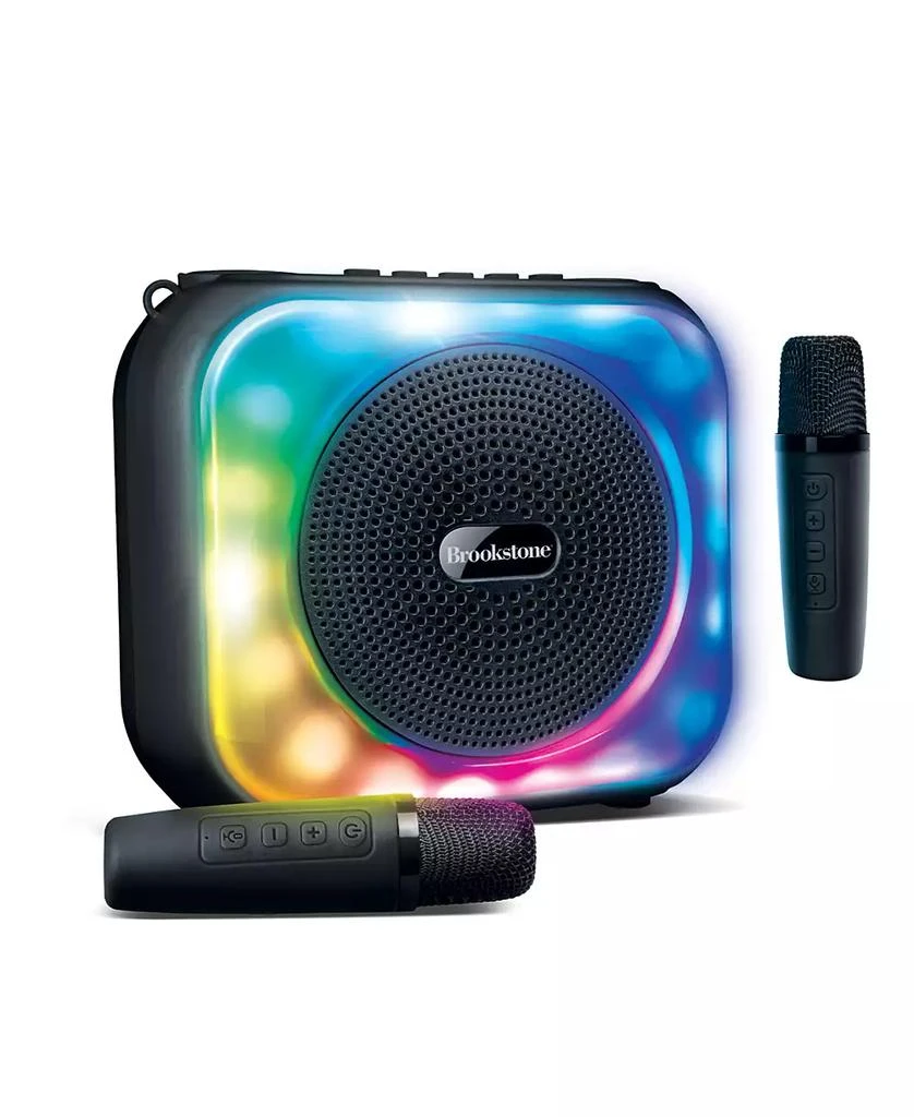 商品Brookstone|Karaoke Dynamite Duo Wireless Led Speaker With 2 Wireless Microphones,价格¥225,第1张图片