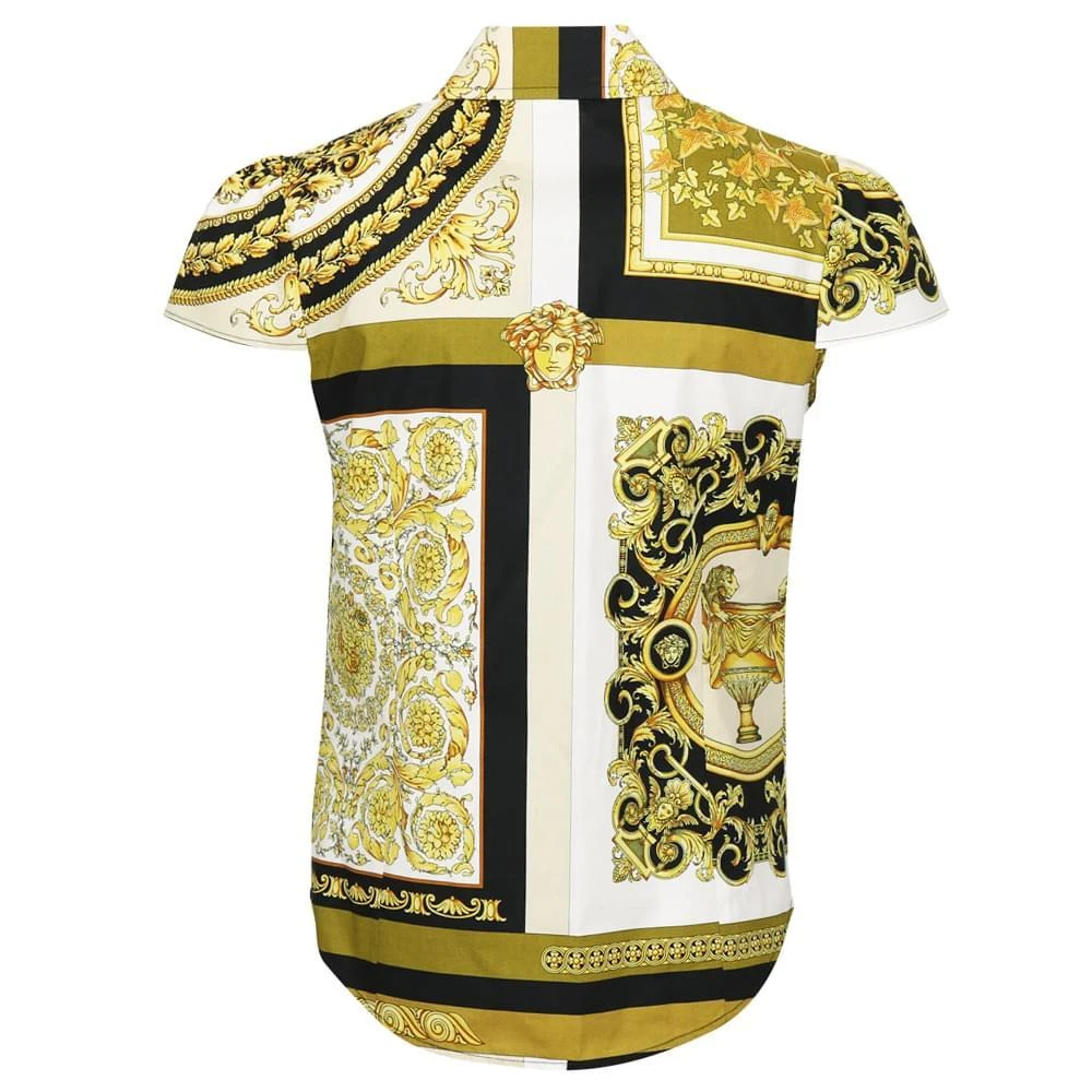 商品Versace|Gold Barocco Print Shirt,价格¥1214,第3张图片详细描述