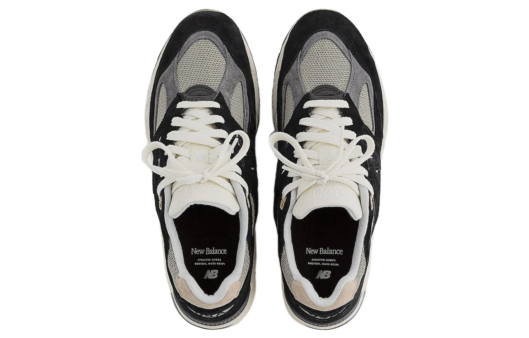 商品[国内直发] New Balance|Teddy Made系列 NB 990 V2 复古减震防滑耐磨透气 低帮 休闲跑步鞋 男女同款 黑色,价格¥2521,第5张图片详细描述
