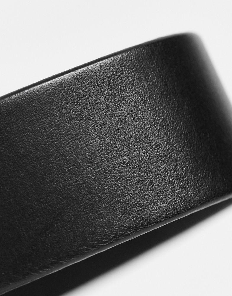 BOSS Black Simo leather belt in black商品第2张图片规格展示
