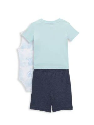 商品Calvin Klein|Baby Boy's Gator 3-Piece T-Shirt, Bodysuit & Shorts Set,价格¥119,第2张图片详细描述