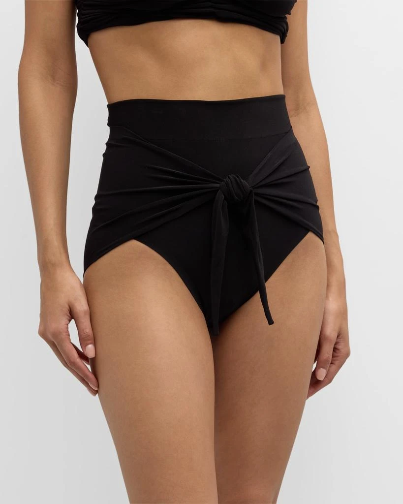 商品Norma Kamali|Diaper Tie-Front High-Waist Bikini Bottom,价格¥208,第2张图片详细描述