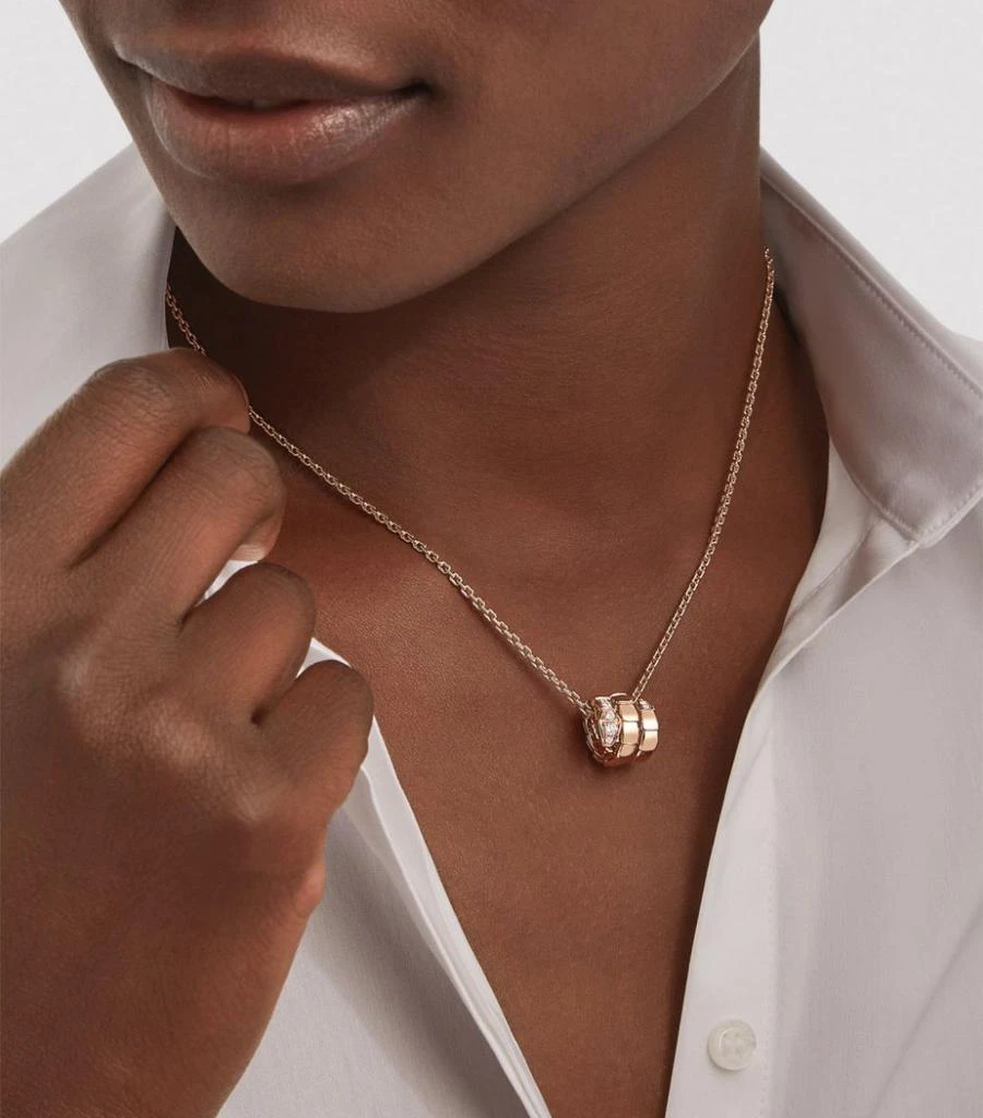 商品BVLGARI|Rose Gold and Demi Pavé Diamond Serpenti Viper Necklace,价格¥38928,第3张图片详细描述